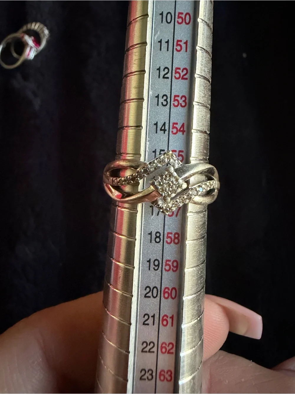 925 Sterling Silver diamond ring size 7.5